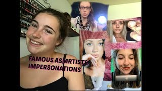 |ASMR| ASMRTIST IMPERSONATIONS | MY FAVES |Tingly Intros|