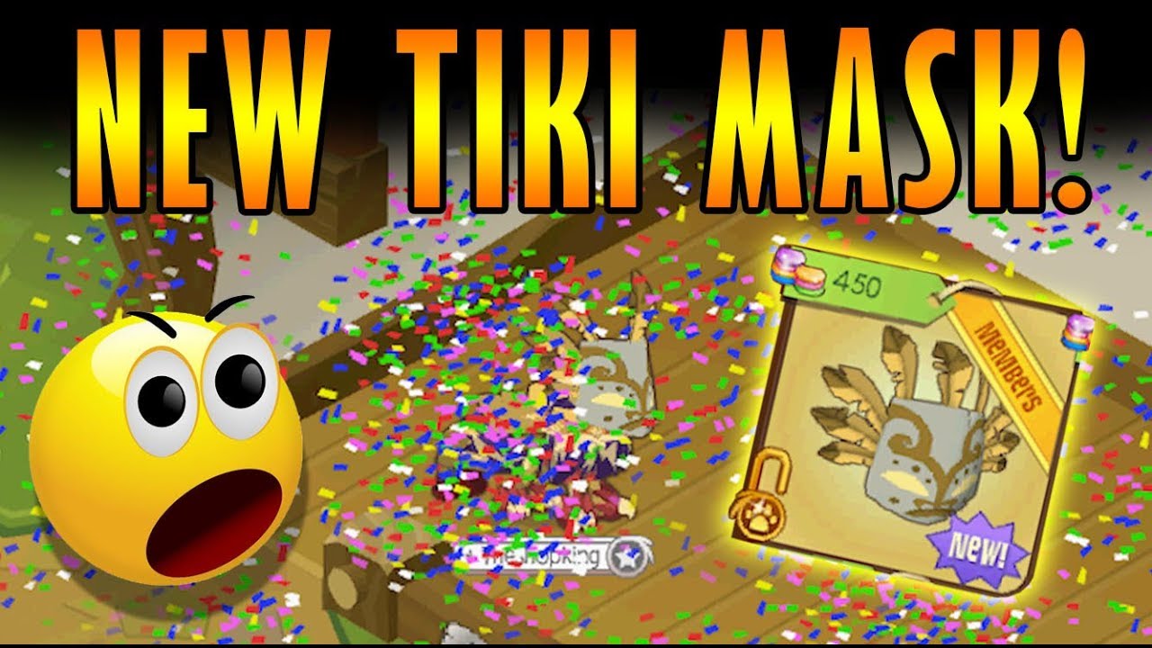 Get The New Tiki Mask On Animal Jam! + Epic Confetti Seizure Den YouTube