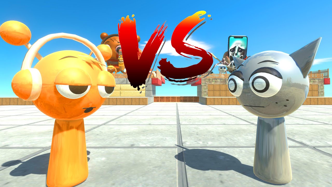 Orange Monster Team vs White Monster Team - Animal Revolt Battle Simulator