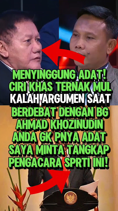 KURANG ETIKA!! TERMUL KALAH DEBAT KOK MALAH MEMBAWA ADAT SEGALA #shorts #debatpanas