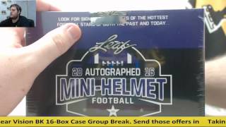 Johnathan- 2016 SCC Gold Rush FB Value Pack, 2016 Leaf Mini Helmet Live Box Break
