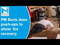 British PM Boris Johnson does push-ups to show COVID-19 recovery