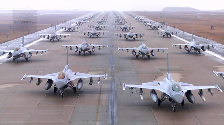 Massive USAF F-16 Elephant Walk At Kunsan Air Base South Korea - DayDayNews
