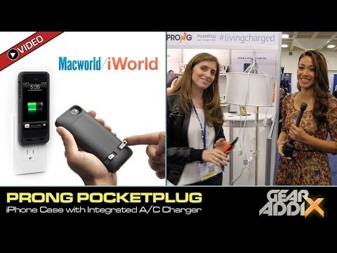 Prong PocketPlug Case & Integrated A/C Charger for iPhones 5/5s & 4/4s (MacWorld/iWorld 2014)