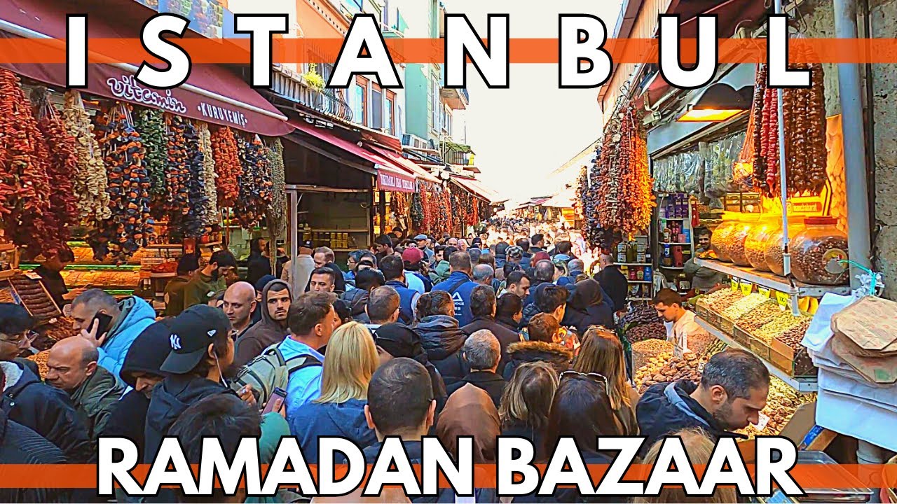 Ramadan Bazaar Istanbul Around Eminonu,Sirkeci 25 March 2023 Walking Tour | 4K UHD 60FPS |