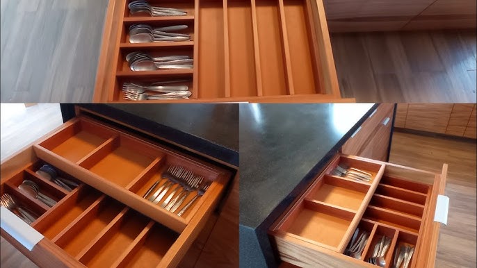 Cómo hacer organizador de cubiertos DIY // Organizador de madera