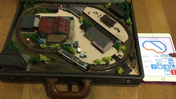 FlashAir+ArduinoによるNゲージ鉄道模型制御装置を組み込んだミニレイアウト