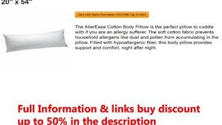 Aller Ease Cotton Hypoallergenic Allergy Protection Body Pillow, 20 x 54