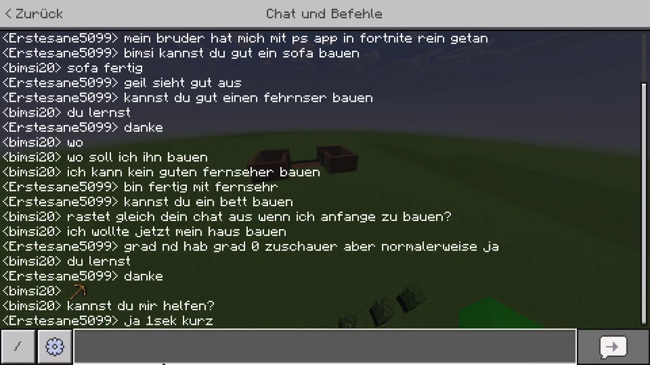 live in Minecraft  hab bock zu zocken