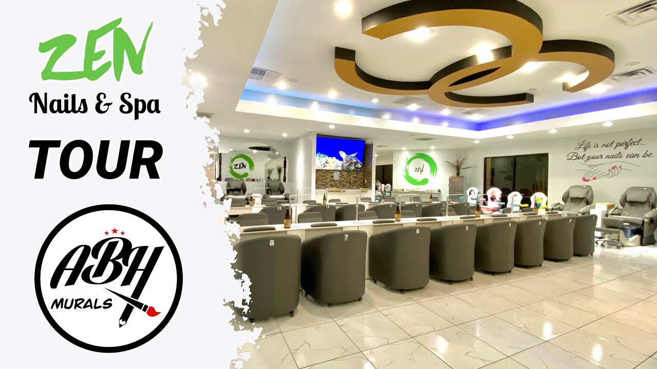 Zen Nails & Spa Tour San Angelo, Texas ABH Murals 🇺🇸 YouTube