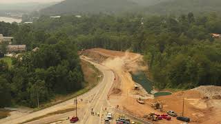 Blasting on I-64 widening project