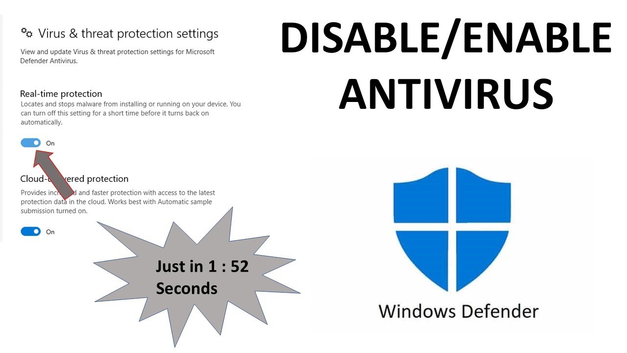 how to turn off antivirus window 10