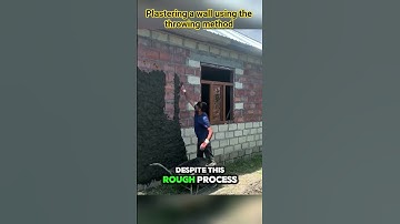 Plastering a wall using the throwing method #shorts #youtube