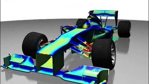 HELYX® Adjoint CFD Solver - Combined Lift & Drag Surface Sensitivities for F1 Car