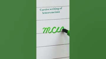learn to write 4 letters together with letter m in cursive writing #cursivehandwriting