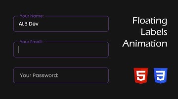 Floating Label Animation with HTML and CSS | Input Label Animation