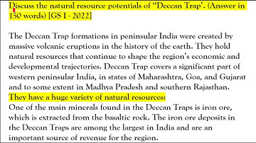 Discuss the natural resource potentials of “Deccan Trap’
