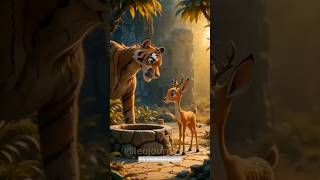 🥺Beautiful Al Short Story a tiger and heran  #ai #youtube shorts #shorts