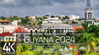 【4K】🇬🇾🌴🍹🏖️ Drone RAW Footage 🔥 This is GUYANA 2024 🔥 Georgetown & More 🔥 UltraHD Stock Video