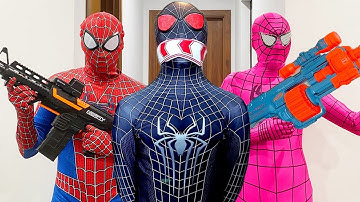 TEAM SPIDER-MAN vs BAD GUY TEAM | RESCUE VENOM From BAD-HERO #2 ( Live Action ) - Fun FLife TV