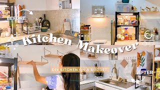 Kitchen Makeover ✨| DIY small kitchen on a budget, cleaning & organizing kitchen | silent vlog PH