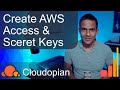 How to create AWS access key &amp; secret key