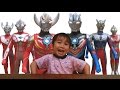 ウルトラヒーローオーブ ウルトラマンオーブ バーンマイト！ ハリケーンスラッシュ！スペシウムゼペリオンもあわせて3体そろった ＼(o|o)／　ゆうとん 4歳
