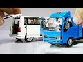 Unboxing of ISUZU NHR Pickup Truck VS VW T6 MULTIVAN Diecast Model Cars