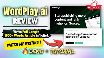 Wordplay Ai Review & Tutorial | Write 1500+ Words Full Article in 1 Click