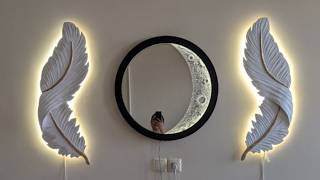 3D Feather Wall Art with Lighting | Step‑by‑Step Tutorial