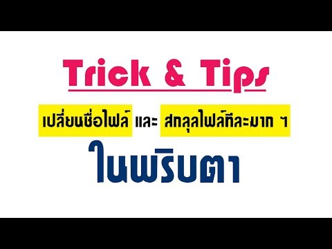 เปลี่ยนชื่อไฟล์และสกุลไฟล์ที่ละมาก ๆ ในพริบตา