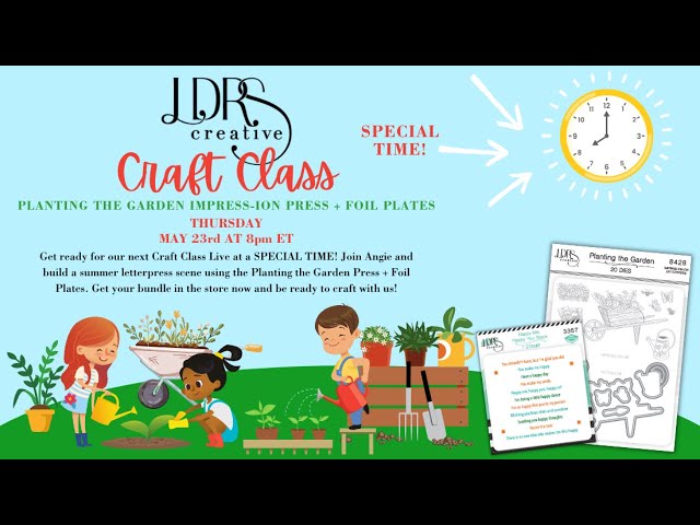 Craft Class Live!  Planting a Letterpress Garden class=