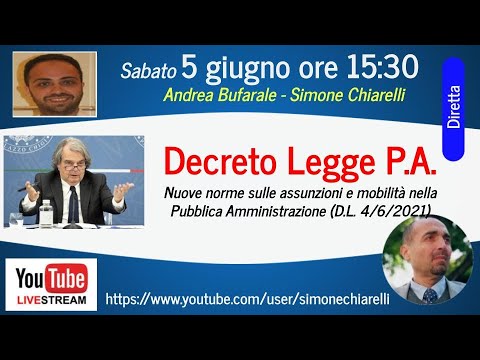 Decreto Legge P.A. - Nuove norme sulle assunzioni e mobilità nella P.A. (5/6/2021)