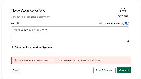 MongoDB Connection Error | connect ECONNREFUSED 127.0.0.1:27017, connect ECONNREFUSED ::1:27017