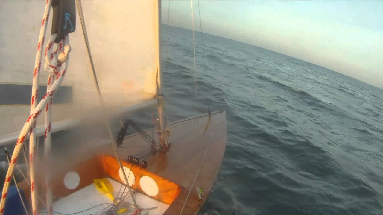 Sailing restored Contender on Corpus Christi Bay (windward) YouTube