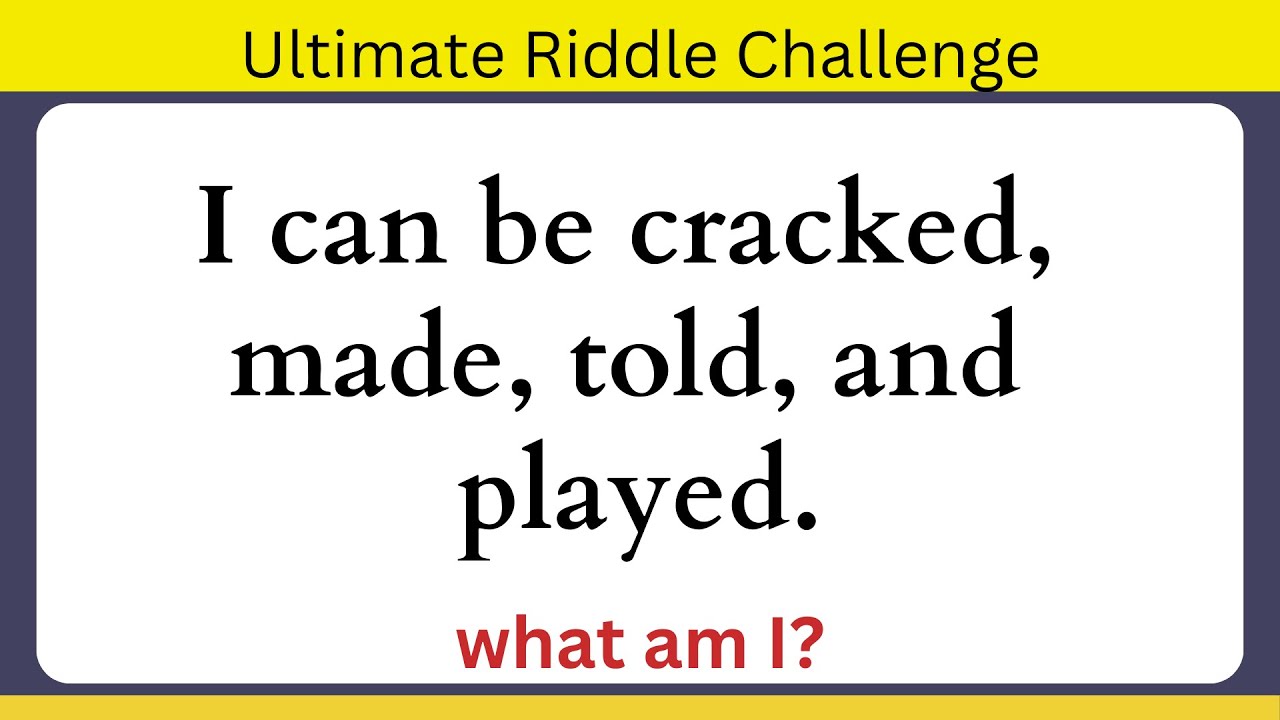 english riddles with answers - ultimate riddle... Only A Brilliant Can Answer The Riddle - YouTube