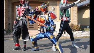 仮面ライダー鎧武・ウィザード・1号ショー後半 - YouTube