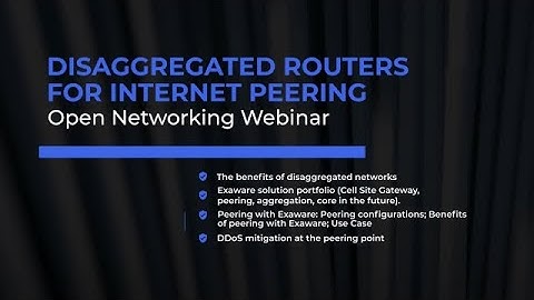 Disaggregated Routers for Internet Peering with Exaware