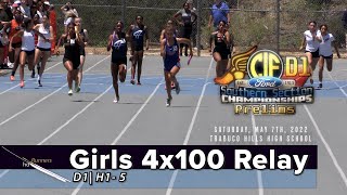 2022 TF - CIF-ss Prelims (D1) - 4x100 (Girls, 5 Heats)