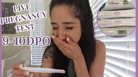 FINDING OUT I'M PREGNANT! | LIVE PREGNANCY TEST | 9-10 DPO **emotional