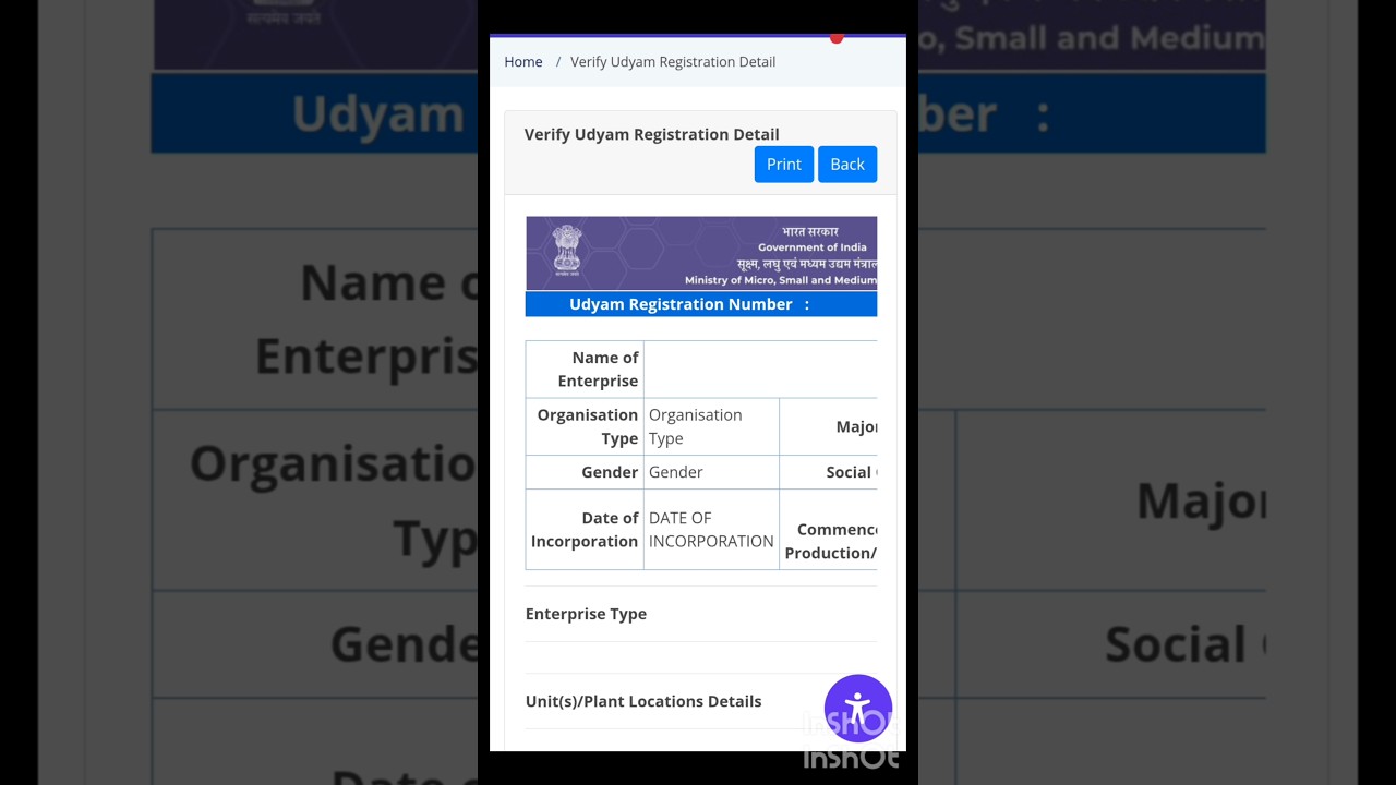 How to udhyam Registration Adress  mobile number or email id change 