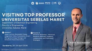 Visiting Top Professor - Dept. of Electrical Engineering UNS 2026 | Prof. Saad Mekhilef