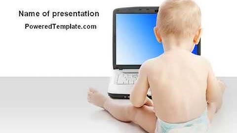 Child Computer Training PowerPoint Template by PoweredTemplate.com