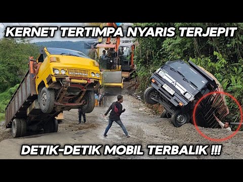 Kernet was crushed and almost pinched!!! SECONDS of Car Overturning in Batu Jomba