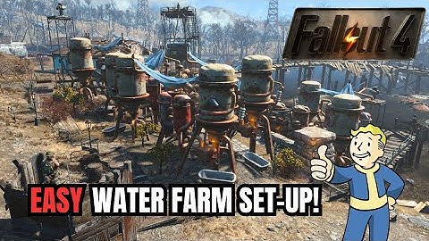 How To Build A Purified Water Farm And Make CAP$ - Fallout 4 Guide