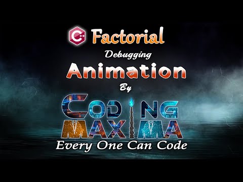 Cpp Factorial Program | 1080P HD | Cpp programming | Coding Maxima | coding animations