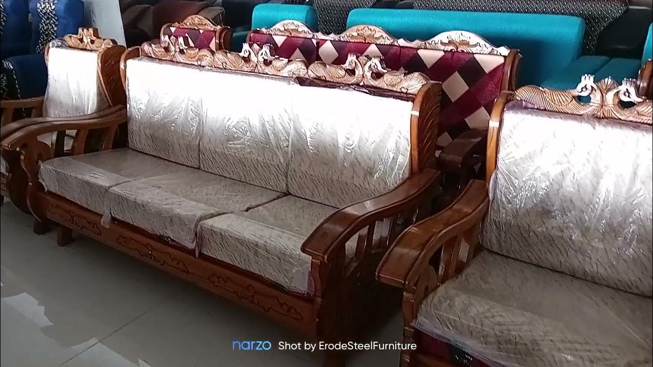 Wooden Sofa Set Available Shop Erode Steel Furniture