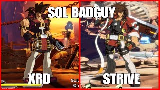 Quick Comparison - Sol BadGuy - Xrd vs Strive