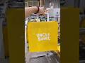 Custom Yellow Takeaway Paper Bags | Flat Handle Restaurant Packaging + Branding for Food Business.