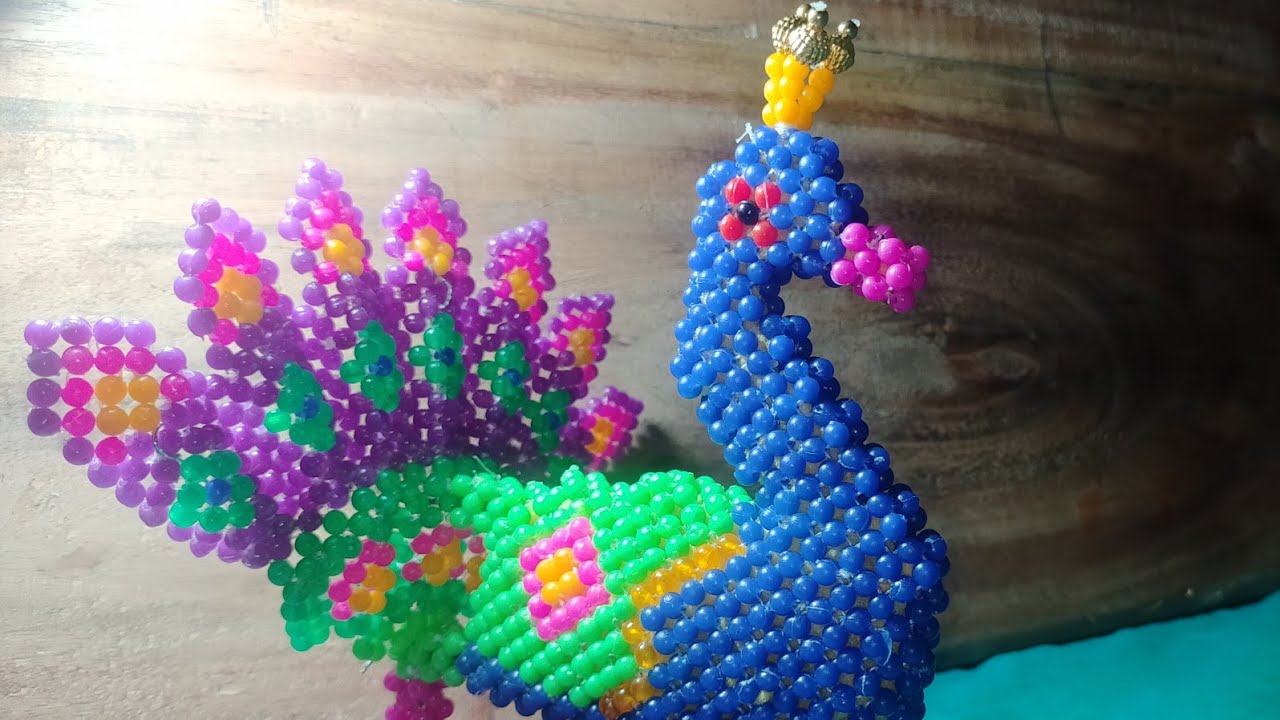 Dancing beaded peacock doll making tutorial part-5